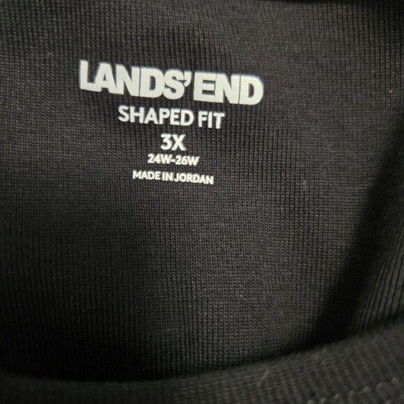 Lands End Shaped Fit - Classis Long Sleeve Tee, 3× - Picture 2 of 8